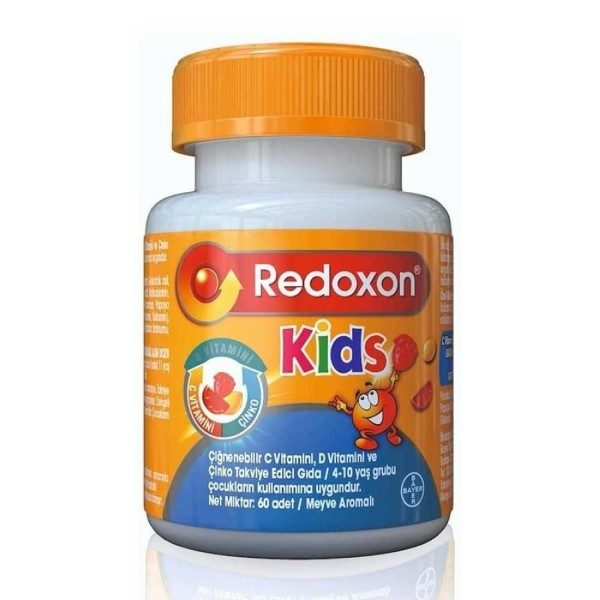 REDOXON KIDS VİTAMİN C-D+ÇİNKO 60 ÇİĞNENEBİLİR TABLET