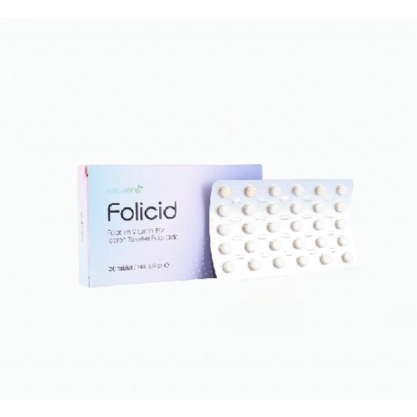 Folicid 30 Tablet Folat Ve Vitamin B12