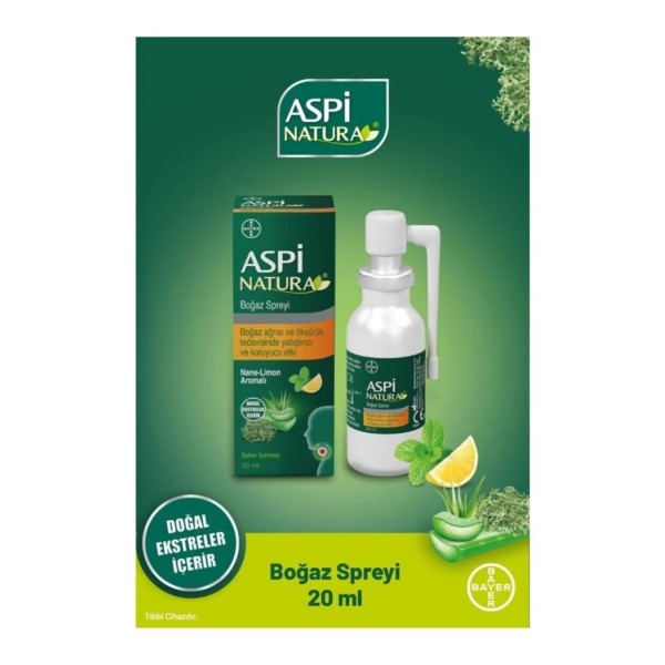 ASPİ NATURA BOĞAZ SPREYİ 20 ML