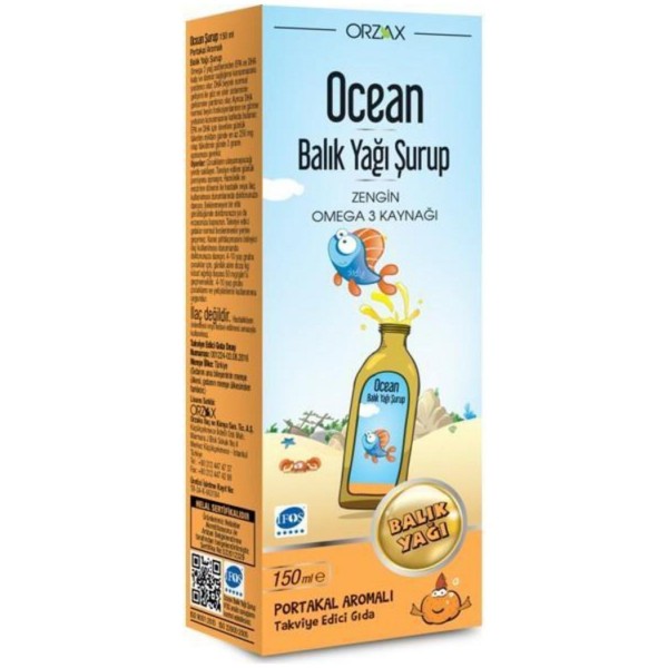 Ocean Portakallı Balık Yağı Şurubu 150 Ml