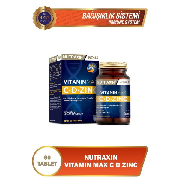 Nutraxın Vıtamın Max C-D-Zınc 60 Tablet