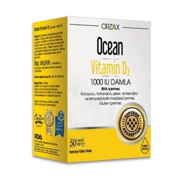 Ocean Vıtamın D 1000 Iu 50 Ml Oral Damla