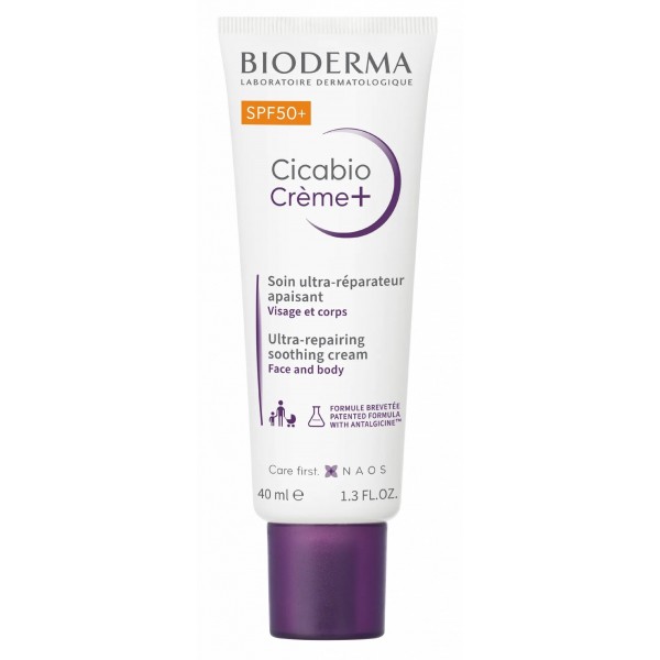 Bioderma Cicabio Cream+ SPF 50+ 40ml UV koruması içeren hassas cilt bakım kremi