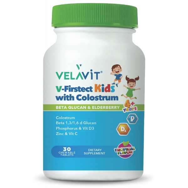 Velavit V-Firstect Kids with Colostrum 30 Çiğnenebilir Tablet