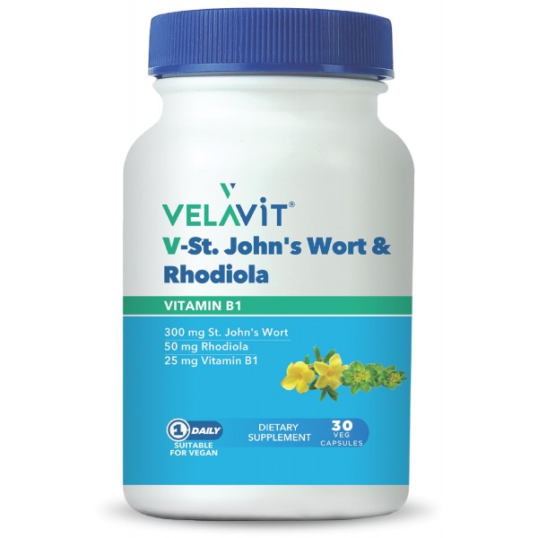 Velavit V-St. John’s Wort & Rhodiola 30 VEG Kapsül