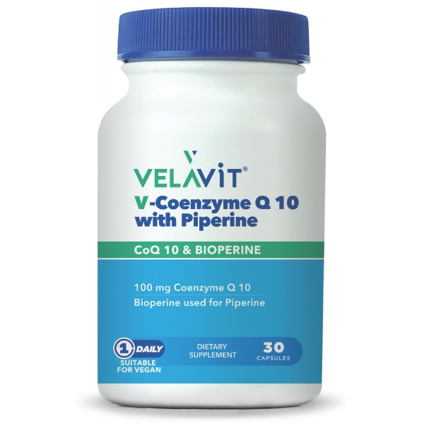 Velavit V-Coenzyme Q10 With Piperine 30 Kapsül