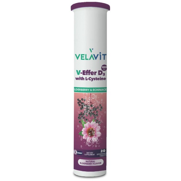 Velavit V-Effer D3 1000 IU with L-Cysteine 20 Efervesan Tablet