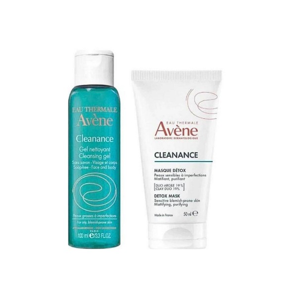 Avene Cleanance Detox Mask 50 ml + Cleanance Cleansing Gel 100 ml Hediyeli Bakım Kiti