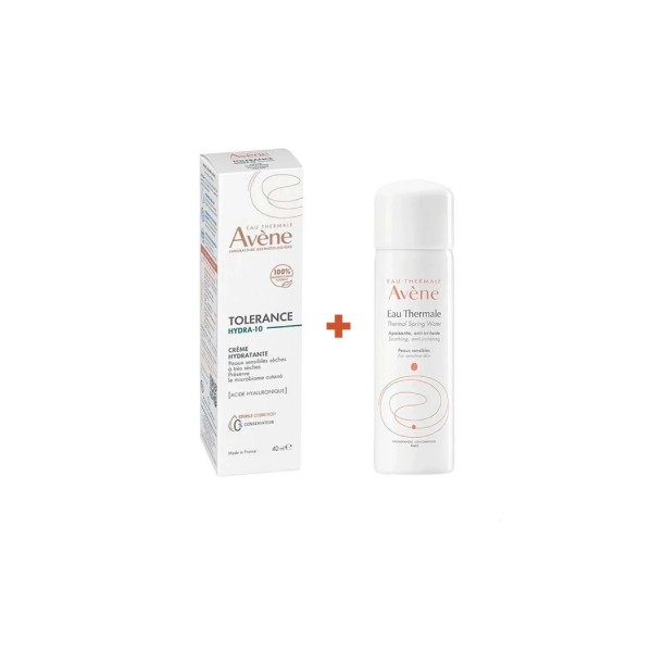 Avene Tolerance Hydra-10 Hydrating Cream 40 Ml + Termal Su 50 Ml